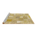 Sideview of Machine Washable Abstract Mustard Yellow Rug, wshabs1509