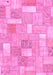 Patchwork Pink Transitional Rug, abs1509pnk