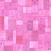 Square Patchwork Pink Transitional Rug, abs1509pnk