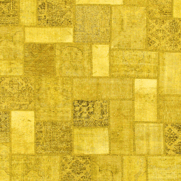 Patchwork Yellow Transitional Rug, abs1509yw