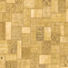 Square Patchwork Brown Transitional Rug, abs1509brn