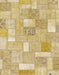 Abstract Mustard Yellow Patchwork Rug, abs1509