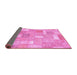 Sideview of Patchwork Pink Transitional Rug, abs1509pnk