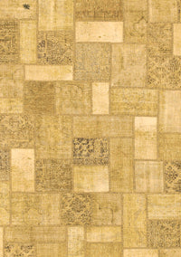 Patchwork Brown Transitional Rug, abs1509brn