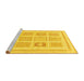 Sideview of Machine Washable Abstract Yellow Modern Rug, wshabs150yw