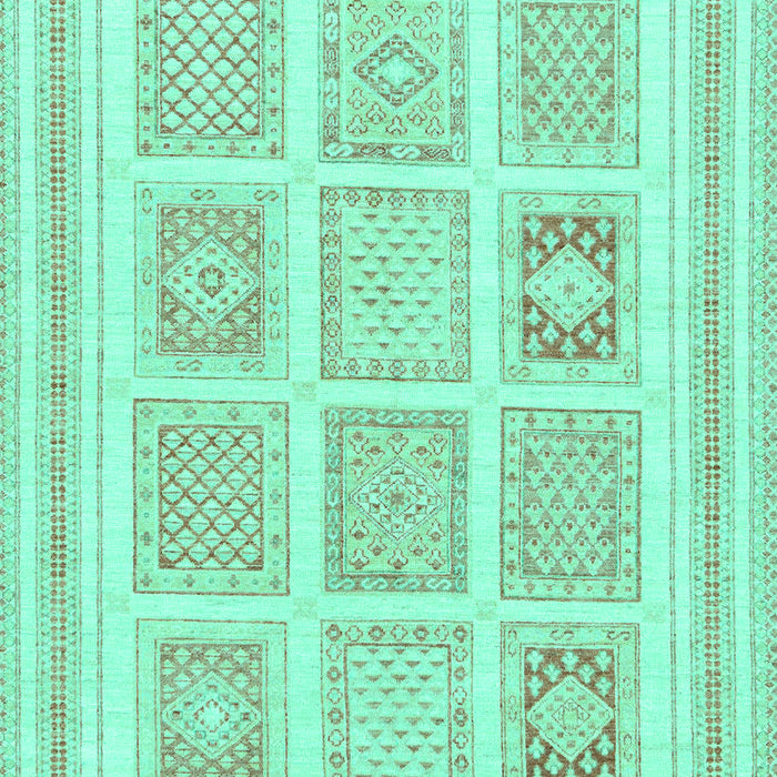 Machine Washable Abstract Turquoise Modern Area Rugs, wshabs150turq