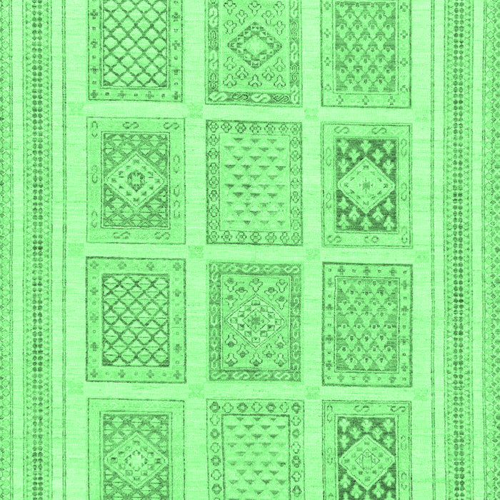 Machine Washable Abstract Emerald Green Modern Area Rugs, wshabs150emgrn