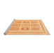 Sideview of Machine Washable Abstract Orange Modern Area Rugs, wshabs150org