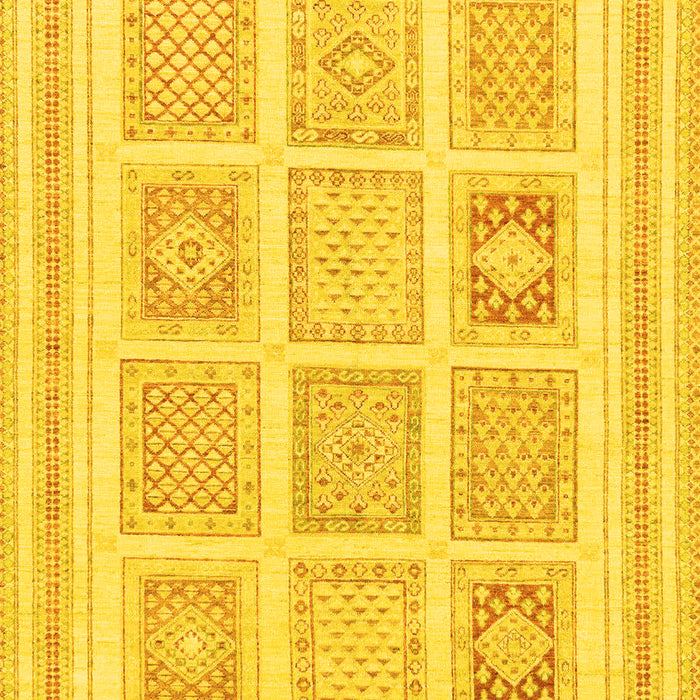 Machine Washable Abstract Yellow Modern Rug, wshabs150yw