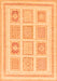 Machine Washable Abstract Orange Modern Area Rugs, wshabs150org