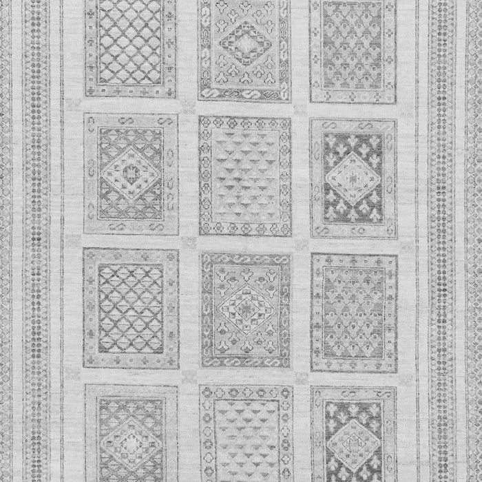 Machine Washable Abstract Gray Modern Rug, wshabs150gry