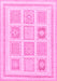 Machine Washable Abstract Pink Modern Rug, wshabs150pnk