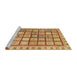 Sideview of Machine Washable Abstract Red Rug, wshabs151