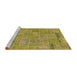 Sideview of Machine Washable Abstract Orange Rug, wshabs1510