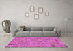 Machine Washable Patchwork Purple Transitional Area Rugs in a Living Room, wshabs1510pur