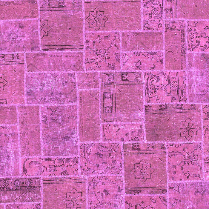 Machine Washable Patchwork Purple Transitional Area Rugs, wshabs1510pur