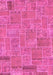 Patchwork Pink Transitional Rug, abs1510pnk