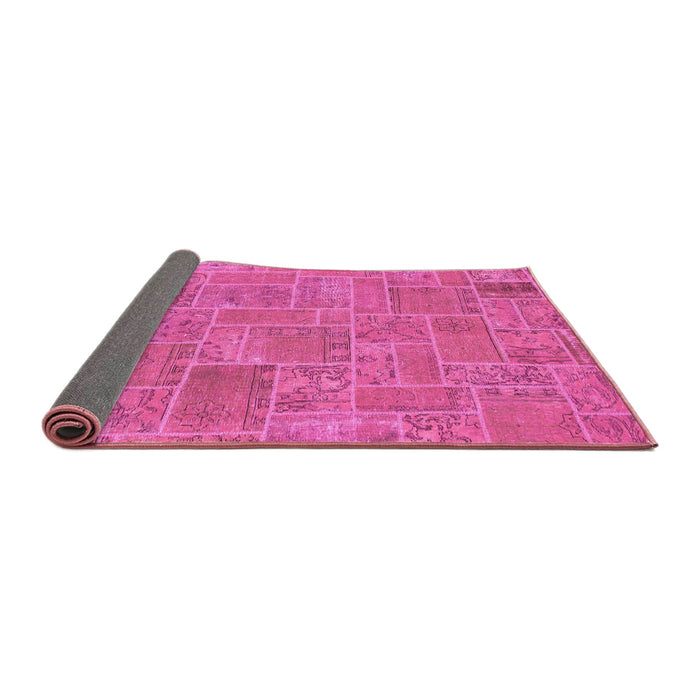 Sideview of Patchwork Pink Transitional Rug, abs1510pnk