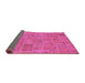 Sideview of Patchwork Pink Transitional Rug, abs1510pnk