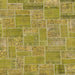 Square Abstract Orange Gold Patchwork Rug, abs1510