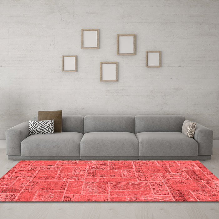 Transitional Red Washable Rugs
