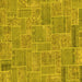 Square Patchwork Yellow Transitional Rug, abs1510yw