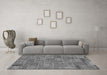 Machine Washable Patchwork Gray Transitional Rug in a Living Room,, wshabs1510gry