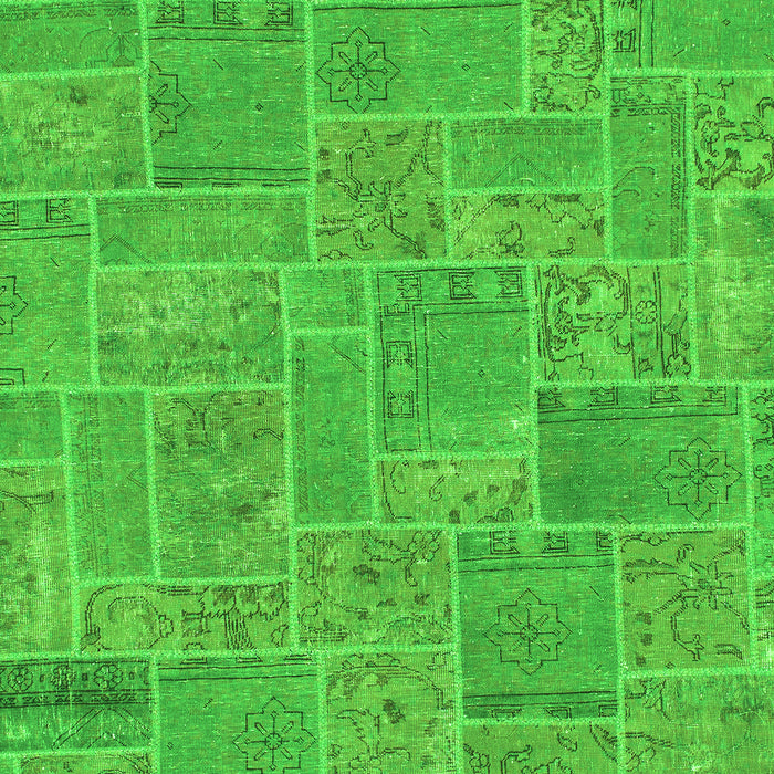 Patchwork Green Transitional Rug, abs1510grn
