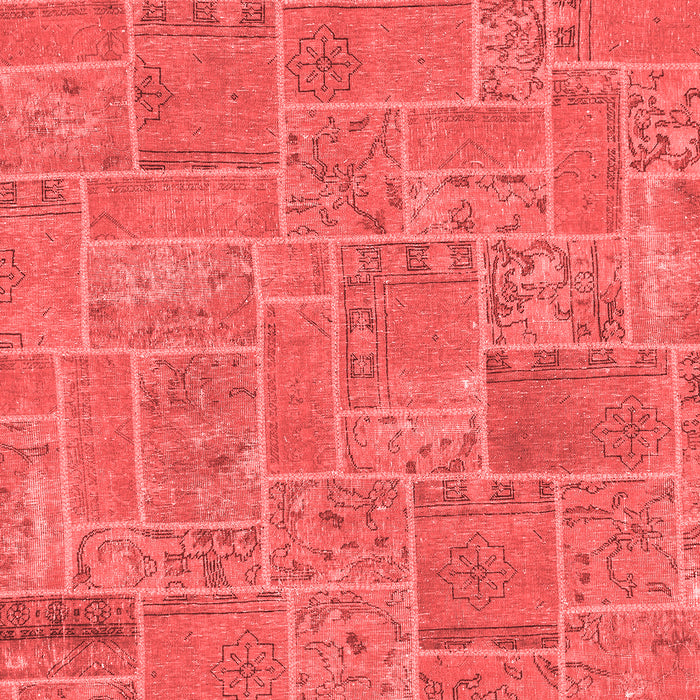 Patchwork Red Transitional Area Rugs