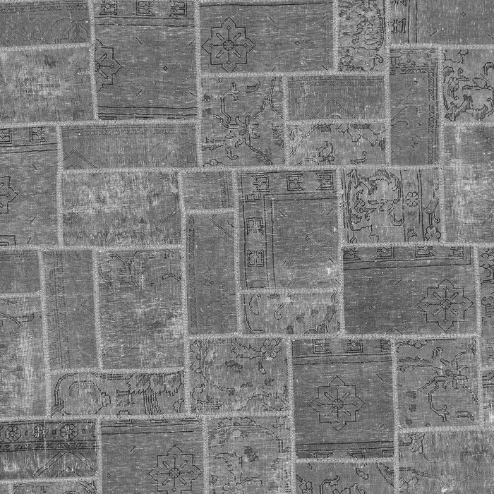 Machine Washable Patchwork Gray Transitional Rug, wshabs1510gry