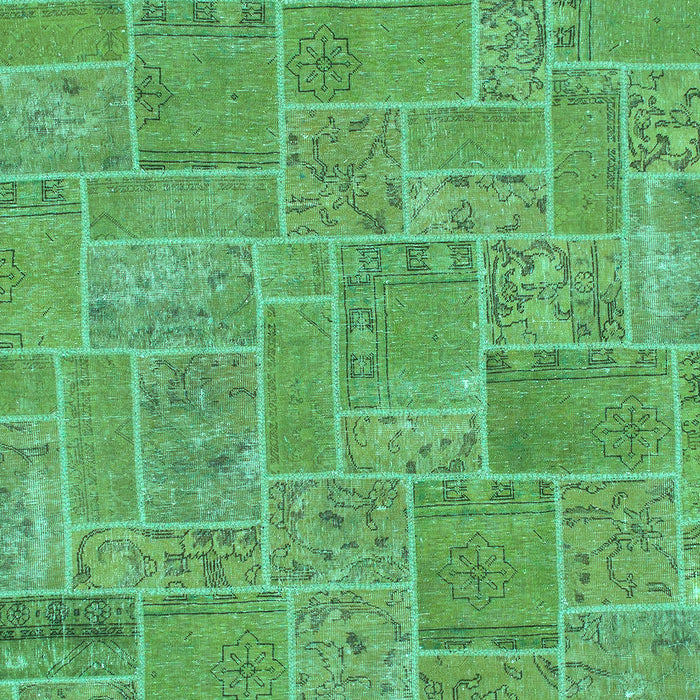 Patchwork Turquoise Transitional Rug, abs1510turq