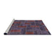 Sideview of Machine Washable Abstract Plum Purple Rug, wshabs1511