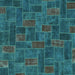 Square Patchwork Turquoise Transitional Rug, abs1511turq