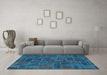 Machine Washable Patchwork Light Blue Transitional Rug in a Living Room, wshabs1511lblu