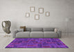 Machine Washable Patchwork Purple Transitional Area Rugs in a Living Room, wshabs1511pur