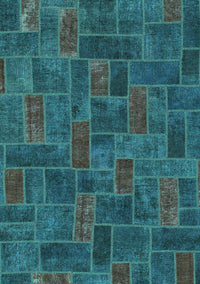 Patchwork Turquoise Transitional Rug, abs1511turq