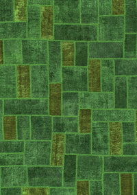 Patchwork Green Transitional Rug, abs1511grn