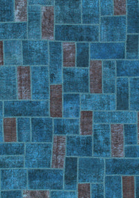 Patchwork Light Blue Transitional Rug, abs1511lblu