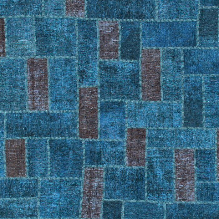 Patchwork Light Blue Transitional Rug, abs1511lblu