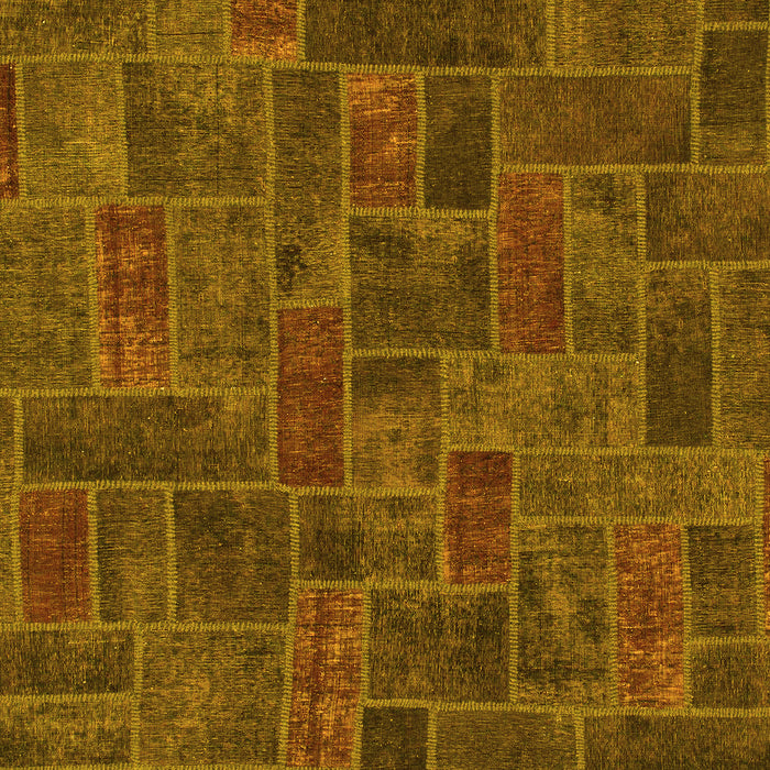 Patchwork Yellow Transitional Rug, abs1511yw