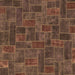 Square Machine Washable Patchwork Brown Transitional Rug, wshabs1511brn