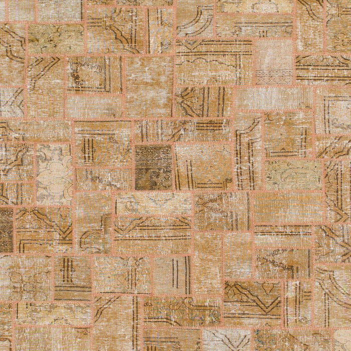 Abstract Orange Patchwork Rug, abs1512