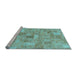 Sideview of Machine Washable Patchwork Light Blue Transitional Rug, wshabs1512lblu