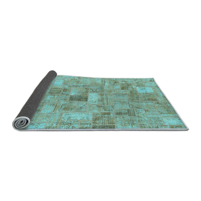 Sideview of Patchwork Light Blue Transitional Rug, abs1512lblu
