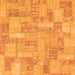 Square Machine Washable Patchwork Orange Transitional Area Rugs, wshabs1513org