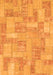 Machine Washable Patchwork Orange Transitional Area Rugs, wshabs1513org
