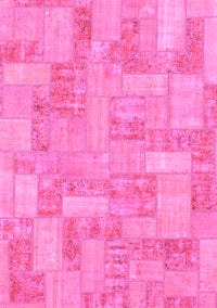 Patchwork Pink Transitional Rug, abs1513pnk