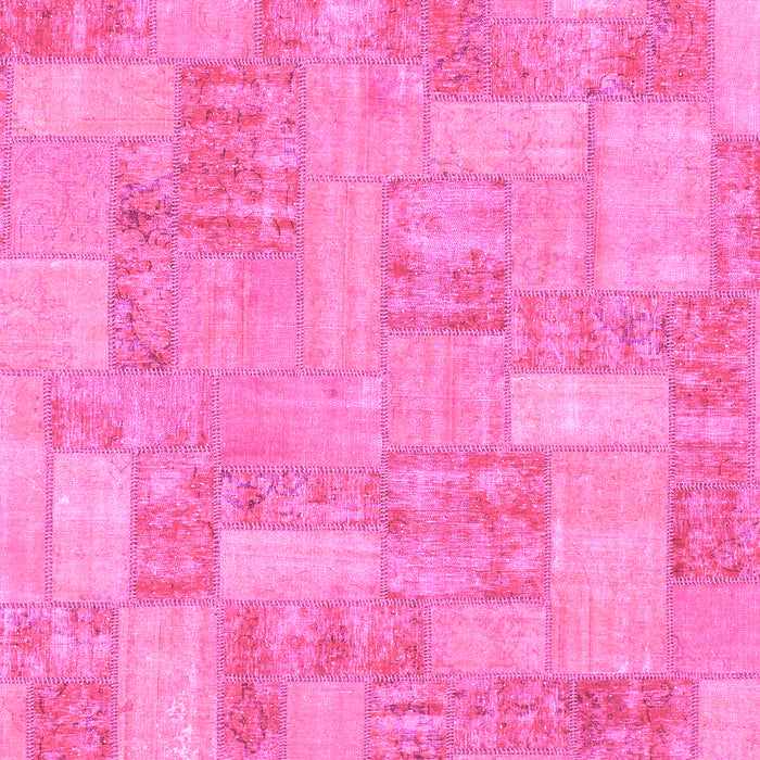 Patchwork Pink Transitional Rug, abs1513pnk