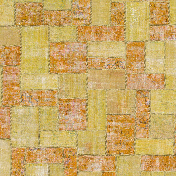 Abstract Orange Patchwork Rug, abs1513