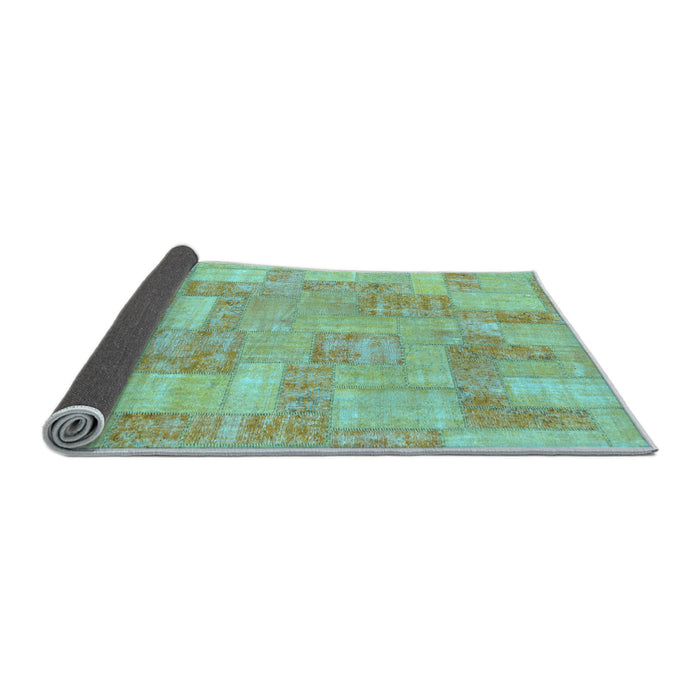 Sideview of Patchwork Light Blue Transitional Rug, abs1513lblu